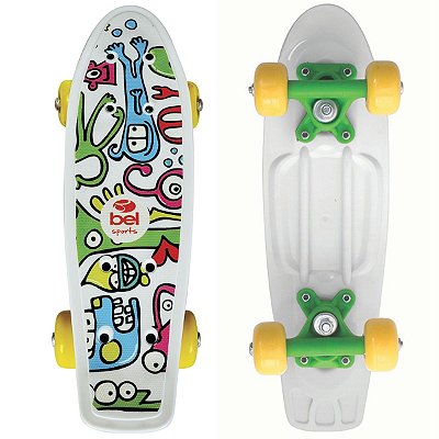 Mini Skate Monstro Et Espaço Amarela - Bel