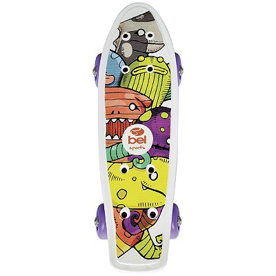 Mini Skate Monstro Et Espaço Verde - Bel