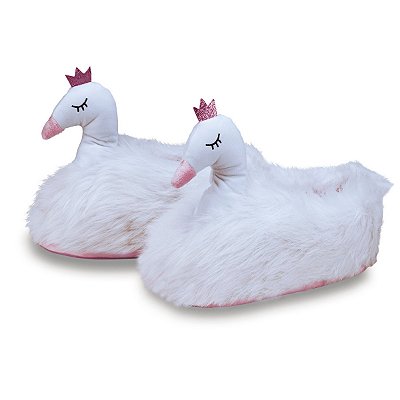 Pantufa 3D Cisne Branco - Importway