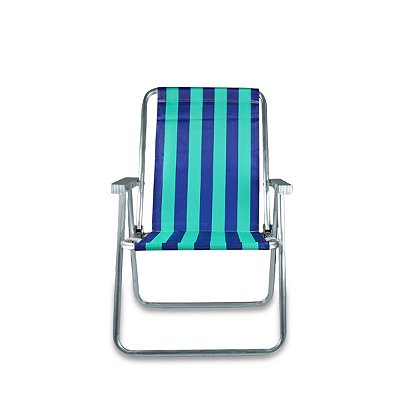 Cadeira De Praia De Alumínio Com Encosto Verde Escuro - Mor