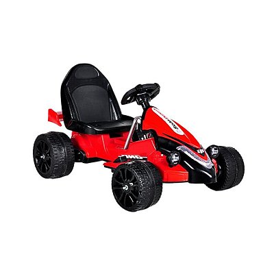 Mini Kart Elétrico Infantil 6V Com Luzes E Som Vermelho