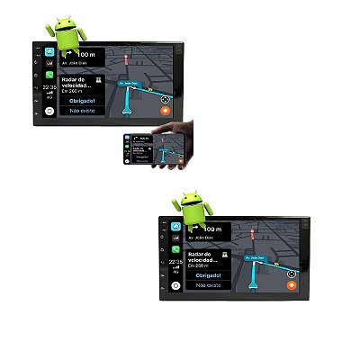 Kit 2X Multimídia Android 11 Tela De 7 Polegadas 2 Din Ht-7122 - H-Tech