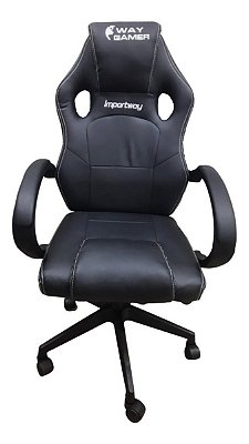 Cadeira Para Escritório Ergonômica Gamer Giratória Executiva Games Computador Preta - Importway