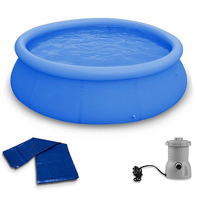 Piscina Borda Inflável Capacidade 2490L + Filtro 1136L/H + Lona 3X3 - Importway