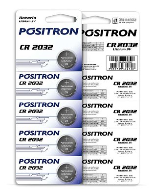 Cartela De Bateria Para Controle De Alarme Lithium 3V Cr2032 - Positron