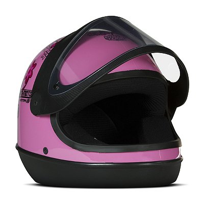 Capacete Moto Pro Tork Fechado Sport Moto For Girls Rosa Com Viseira - Pro Tork