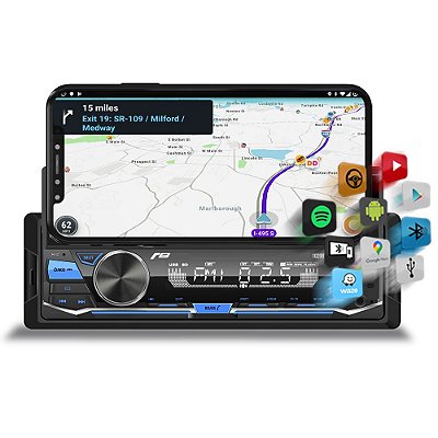 Rádio Automotivo Mp3 Bluetooth Usb Com Suporte Para Celular Android Ios 1020Bt- Jr8
