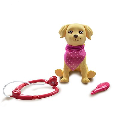Boneca Cachorro Pet Veterinário Da Barbie - Pupee