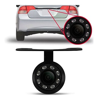 Câmera de Ré Automotiva Borboleta com Led Visão Noturna  - Tech One