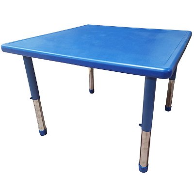 Mesa Infantil Plastico Altura Ajustavel 88 X 88 X 56 Cm Azul Bw088Az