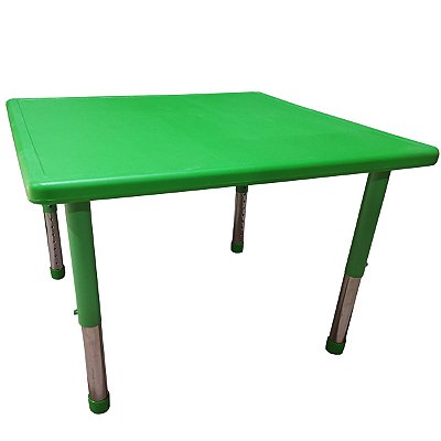 Mesa Infantil Plastico Altura Ajustavel 88 X 88 X 56 Cm Verde Bw088Vd