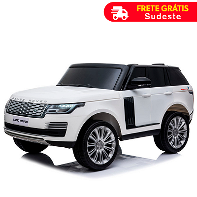 Mini Carro Elétrico Land Rover Branco Com 2 Assentos 12V Bw122Br - Importway