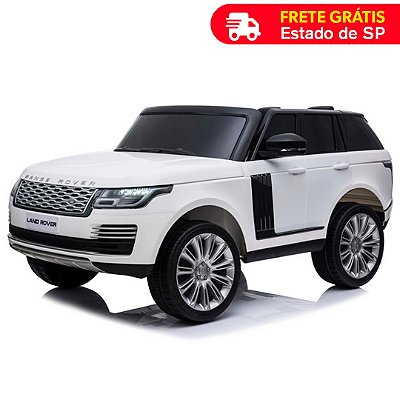 Mini Carro Elétrico Land Rover Branco Com 2 Assentos 24V Bw122Br - Importway