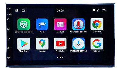 Multimídia Mp5 7 Polegadas Android 10 Wifi/Usb/Aux/Bluetooth/Esp. Full Touch Ht-6200 - H-Tech