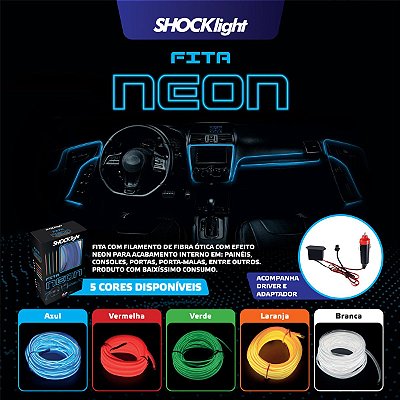 Fita Neon 1 Metro - Shocklight (5 Variações)
