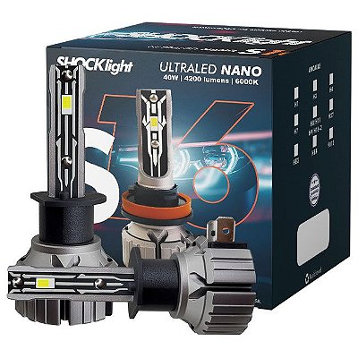 Par De Lâmpadas Ultra Led S16 Nano 6000K 12V 40W 4200Lm - Shocklight