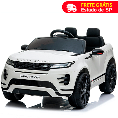 Carrinho Elétrico Land Rover Evoque Branco Com Som Mp3 Usb Controle Remoto