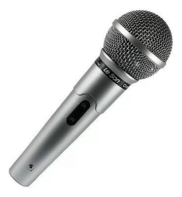 Microfone Profissional Fio Le Son Mc200 Cardioide - Prata
