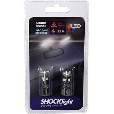 LED T10 8 SMD-3528 com Canbus - Shocklight
