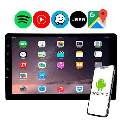 Multimídia Universal 9 Polegadas Android 10 Espelhamento Celular Wifi - JR8