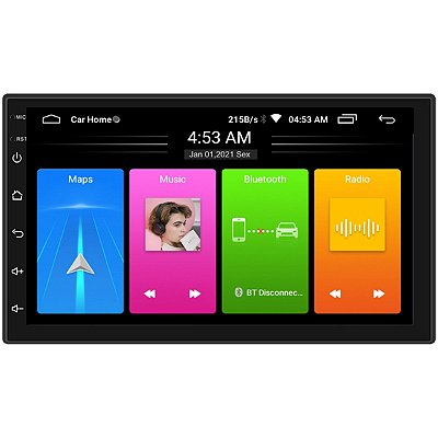 Multimídia Android  7 Polegadas RS-808BR Plus Roadstar Com Bluetooth WiFi GPS - Roadstar