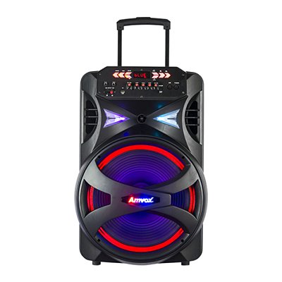 Caixa De Som ACA 855w Rms Pancadão II Amvox Portátil Bluetooth Experiência Sonora Imersiva Com Rodinhas Recarregável