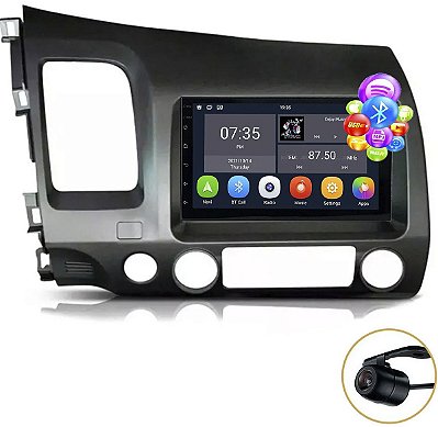 Central Multimídia Android Polo Sedan Hatch Polegadas 7 Dvd 2 Din + Moldura + Câmera de Ré