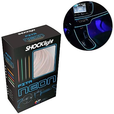 Kit 4x Fita Neon 1 Metro Branca - Shocklight