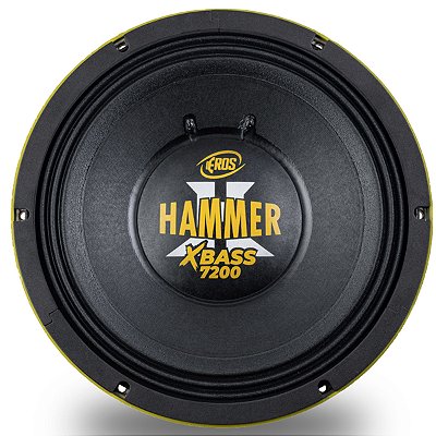 Alto Falante 15 Polegadas 2.250w RMS Xbass Eros Amarelo Feito Em Alumínio Com Impedância Nominal De 4 Ohms 9.600 Gauss