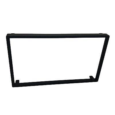 Moldura 7 Polegadas Central Painel DVD 2 Din Honda Fit 2001/2008 E City DX 2009/2014 Preta Fiamon Padrão Japonês
