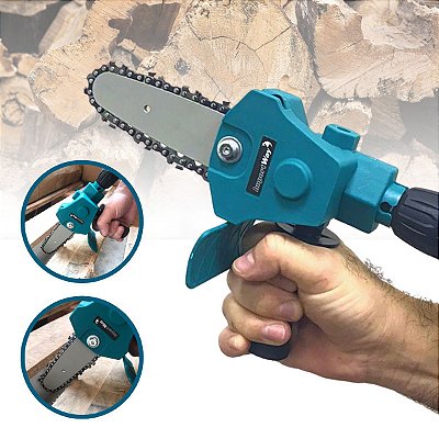 Kit Adaptador Portátil para Furadeira Virar Motoserra Material ABS + Metal Pequenos Serviços Caseiros