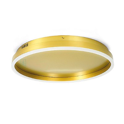 Lustre Paflon de LED 50cm - 34w - Filadelfia - Dourado - 3500K - UND