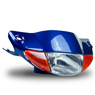 Farol Completo Com Carenagens Laterais Biz 100 Azul Perolado - 2005 - Foco Sportive