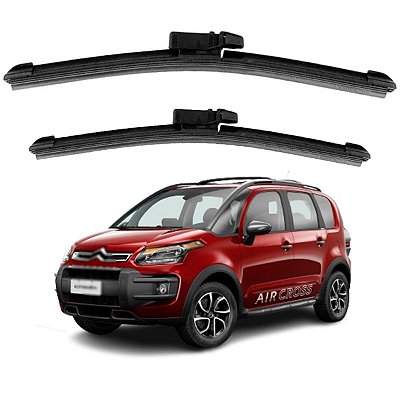 Palheta Automotiva 24" 16" AirCross 2011 até 2014 Limpador de Para-brisas Chuva Sujeira