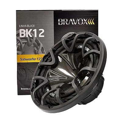 Alto-Falante Subwoofer 350WRMS 12 Polegadas Impedância 2+2 Ohms BK12 D2 Bravox Linha Black Premium