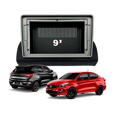 Moldura 9" Polegadas Padrão Chinês Argo Cronos 2017 a 2021 - Somente para MP5 - Fiamon
