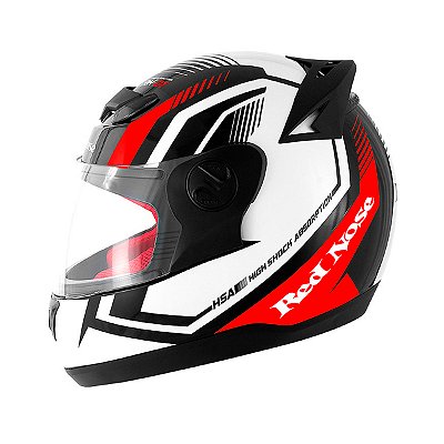 Capacete Moto Fechado Evolution G6 Red Nose Viseira Cristal Vermelho Inmetro Tamanho 58 - Pro Tork