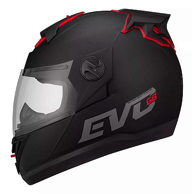 Capacete Moto Fechado Evolution G8 EVO Viseira Cristal Inmetro Tamanho 62 - Pro Tork
