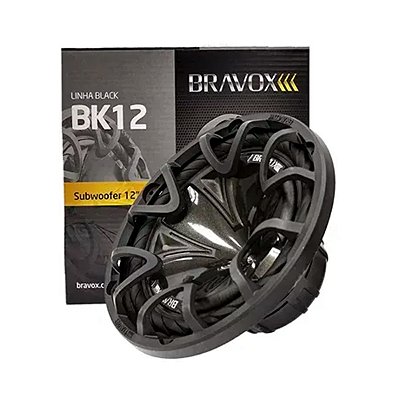 Alto Falante Subwoofer Bravox 12 Bk12 D4 350w Rms Bobina Dupla 4+4 Ohms
