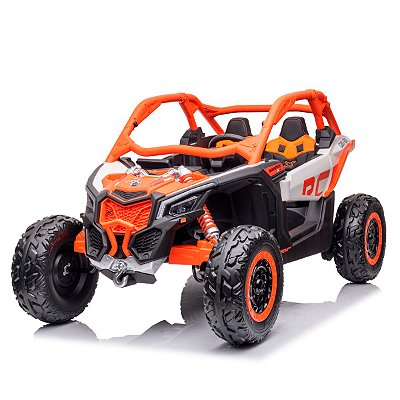Mini Utv Quadriciclo Elétrico Infantil 24v MP3 USB SD Importway Laranja Licenciado Can Am Maverick
