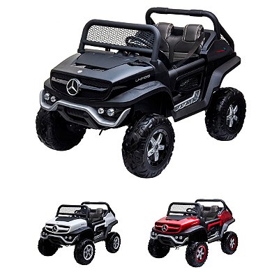 Carrinho Elétrico Infantil Mercedes Unimog Bateria 24v Suporta 30kg Controle Remoto Luz/Som 8km/h
