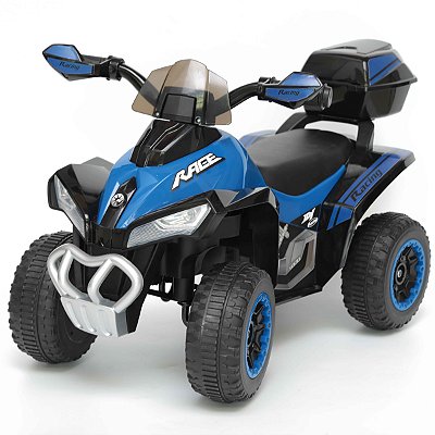 Mini Moto Quadriciclo Elétrica Infantil Azul Bateria 6V Luzes/Som Suporta até 25kg Velocidade Máxima 3km/h - Importway