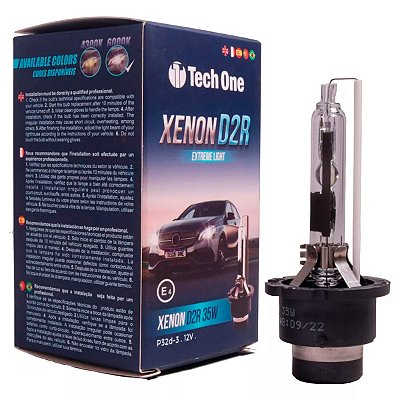 Lâmpada Xenon Hid Série D2R 4300k 35W 12V Tech One Proteção UV