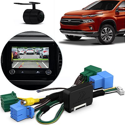 Interface de Câmera para Fiat Toro 2022 com Tela de 7" - Faaftech + Câmera de Ré