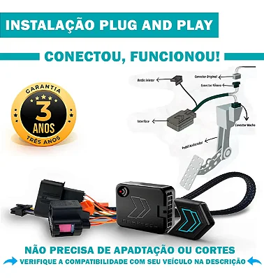 ShiftPower Nova Versão Chip Performance SFi Pedal Volkswagen Golf 6.9+ Atualizado - Faaftech