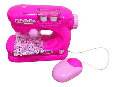 Máquina De Costura Infantil Mini Ateliê Importway Rosa