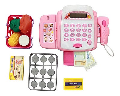 Caixa Registradora Mini Shopping Luz Som Brinquedo Infantil