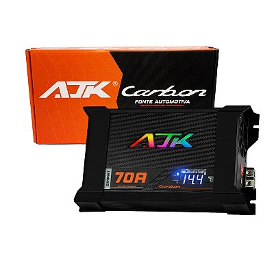 Fonte Carregador Carbon Smart 70A Alta Potência Eficiência Bivolt 3 Modos Inteligentes de Carga-AJK
