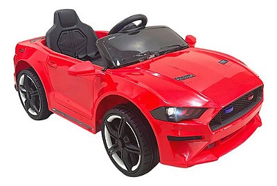 Mini Carro Elétrico Tipo Mustang Vermelho Com Controle Luz Som Voltagem Do Carregador 110v/220v