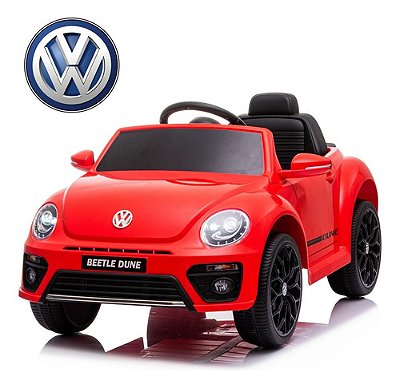Carro Infantil Elétrico Volkswagen Fusca Beetle Dune Vermelho